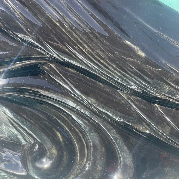 Ceramic Gloss Black Sculpture Statue Women's Fashion Hair Style Beauty Mermaid - Picture 5 of 16